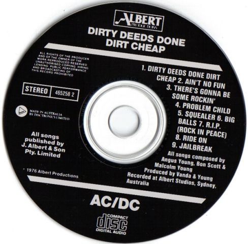 AC/DC - Dirty Deeds Done Dirt Cheap (1976)