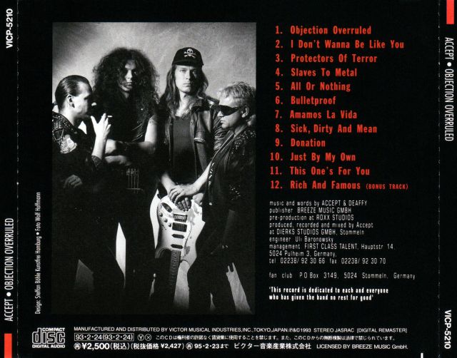 Accept - Objection Overruled (1993)