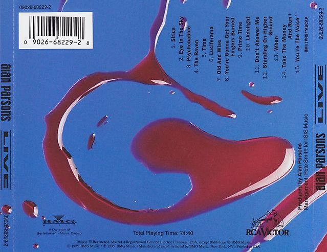 Галерея Alan Parsons - The Very Best Live (1995)