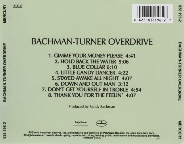 BTO - Bachman–Turner Overdrive (1973)