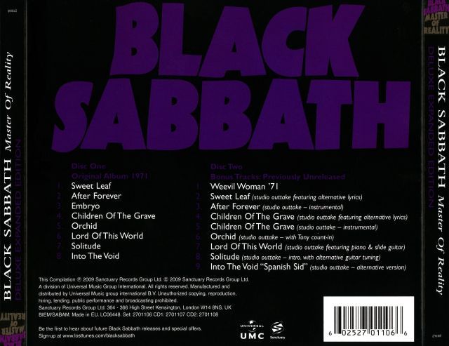 Black Sabbath - Master of Reality (1971)