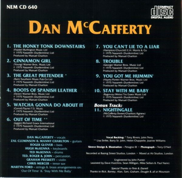 Dan McCafferty - Dan McCafferty (1975)