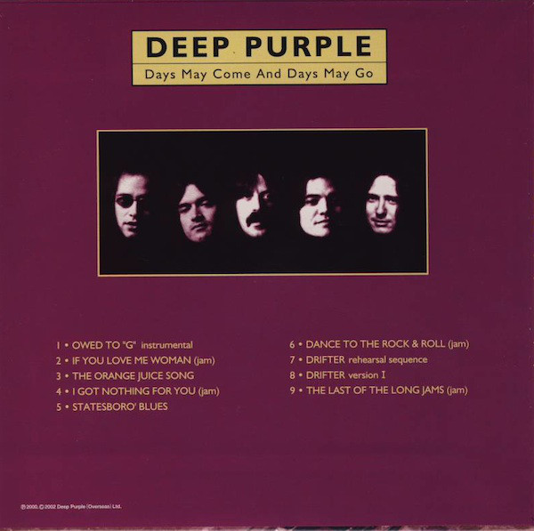 Deep Purple - Days May Come And Days May Go (2002)
