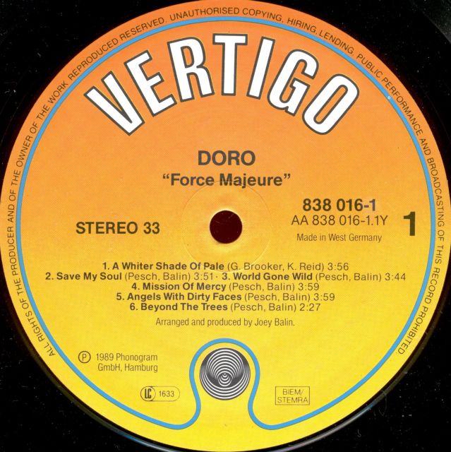 Doro - Force Majeure (1989)