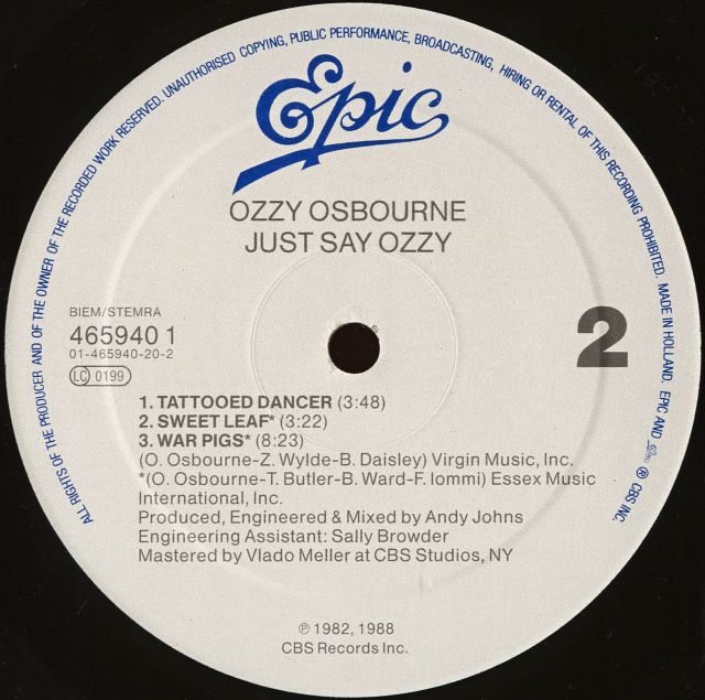 Just Say Ozzy (1990)