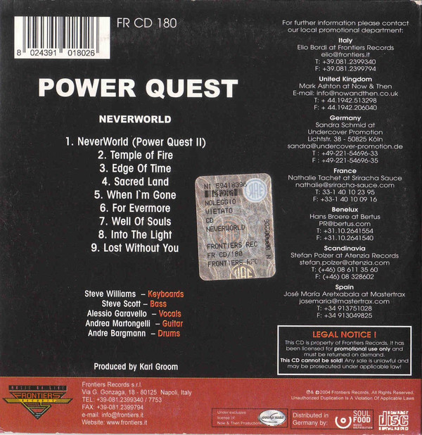 Power Quest - NeverWorld (2003/2004)