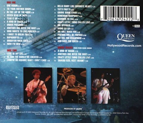 Live At Wembley '86 - обратная сторона