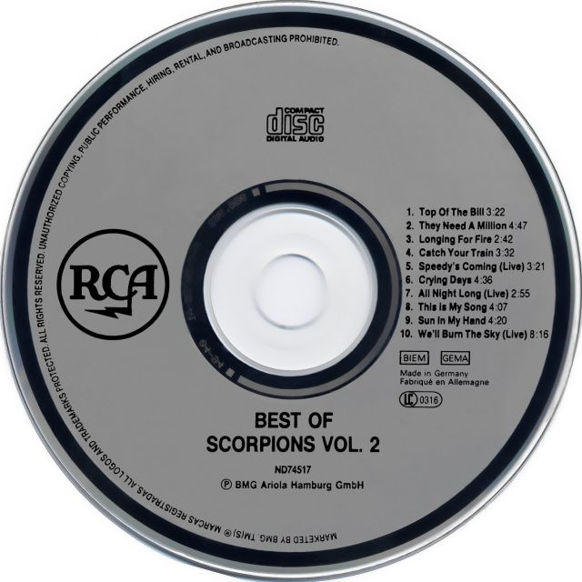 Scorpions - Best of Scorpions Vol. 2 (1984)