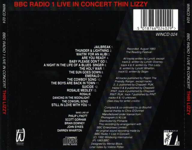 Thin Lizzy - BBC Radio One Live in Concert (1992)