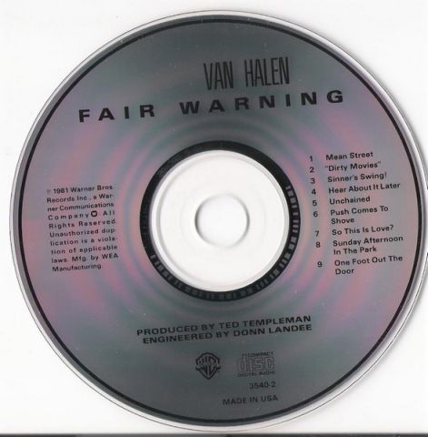 Van Halen - Fair Warning (1981)